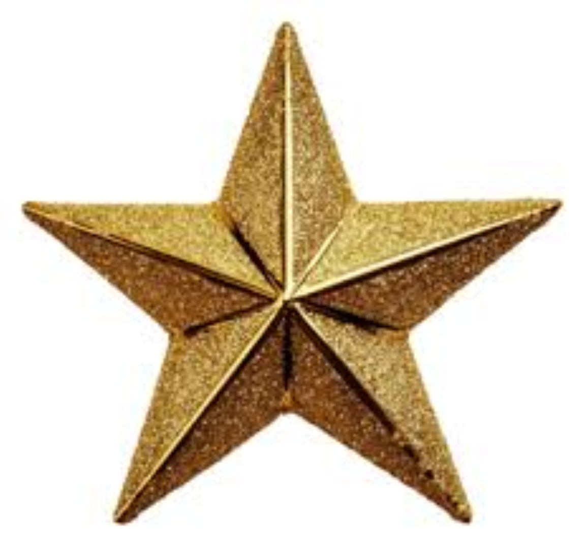 STAR WITH DECO GOLD SKL19-021